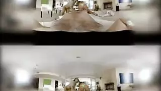 خيال جنسي في الواقع الافتراضي: عاهرتان وقضيب منتصب ضخم