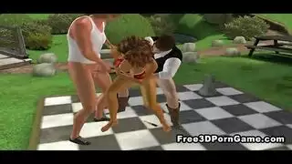 الفتاة السمراء مربوطة ومضروبة بقوة في فيلم سادي